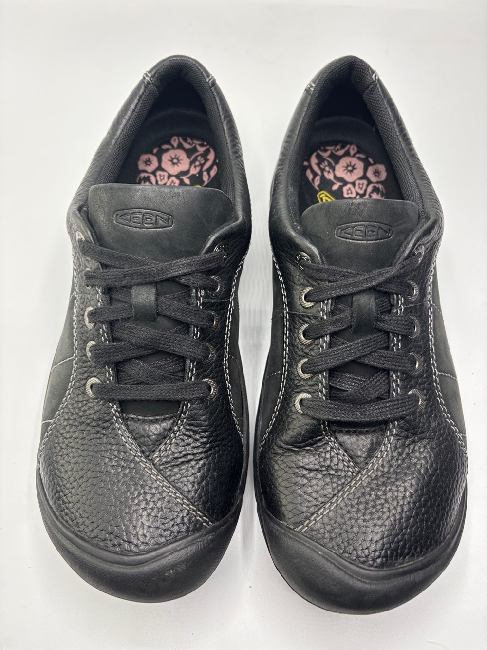 Keen Women’s Black Leather Presidio Oxford Walking Shoes Size US 9.5/EU 40